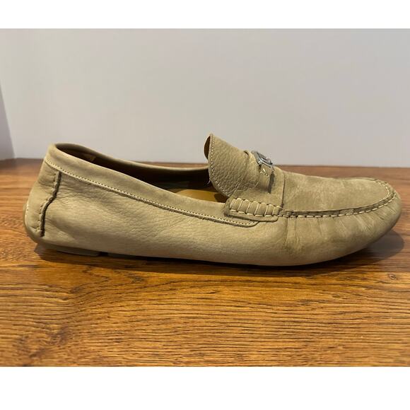 Donald Pliner Bohdi Leather Driving Moccasin Loafers Beige Men’s Size 11 main image 10